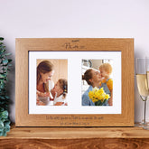 Personalised Mum Wooden Double Photo Frame Gift Portrait